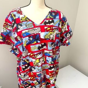 Justice League 2X scrub top